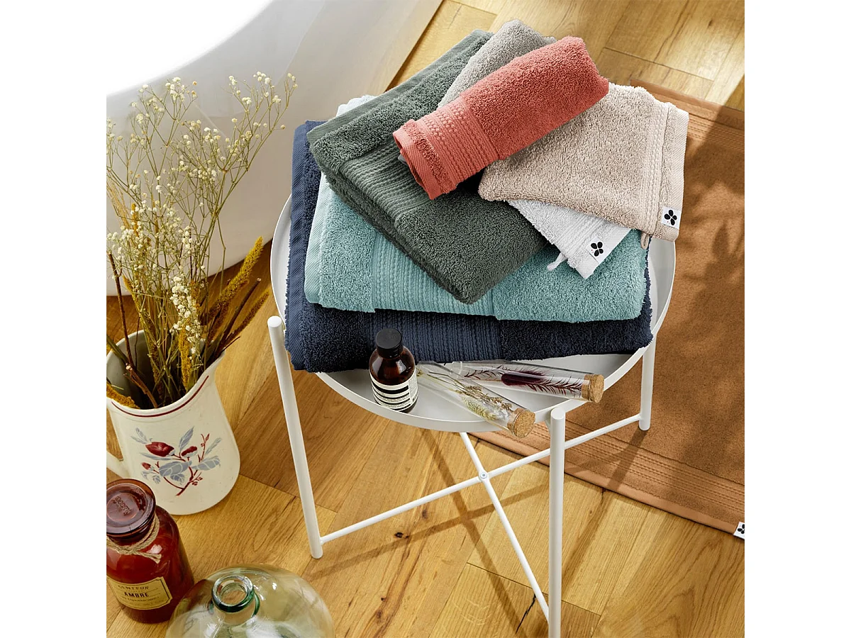 EMMA - Lot de 2 Gants 15x21cm en Coton Bio Coloris Chantilly