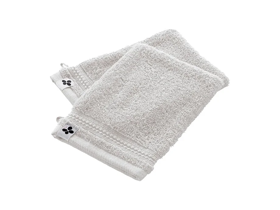EMMA - Lot de 2 Gants 15x21cm en Coton Bio Coloris Chantilly