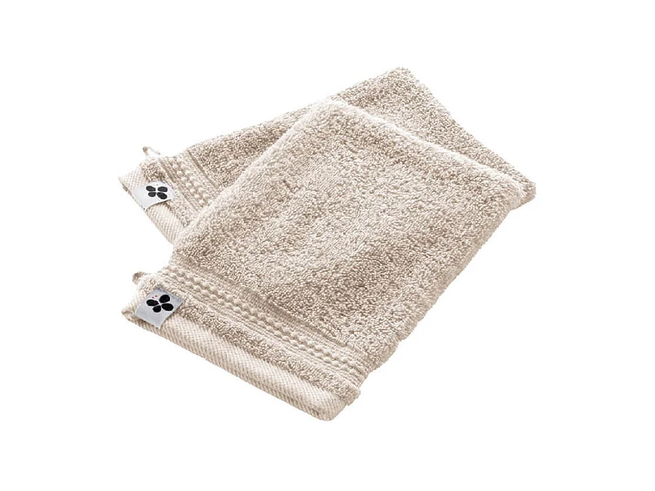 EMMA - Lot de 2 Gants 15x21cm en Coton Bio Coloris Pampa