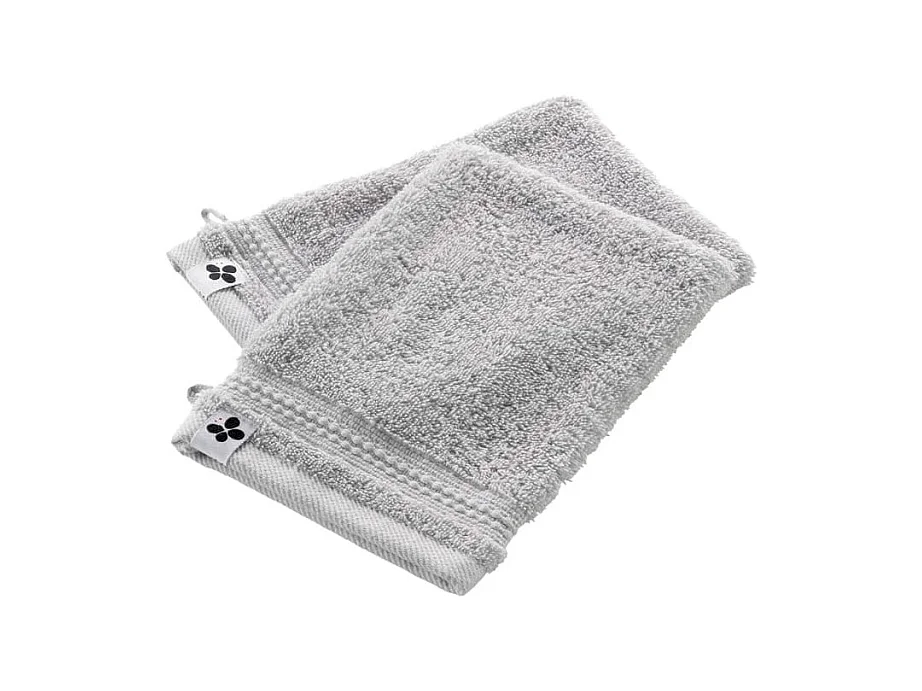 EMMA - Lot de 2 Gants 15x21cm en Coton Bio Coloris Nuage