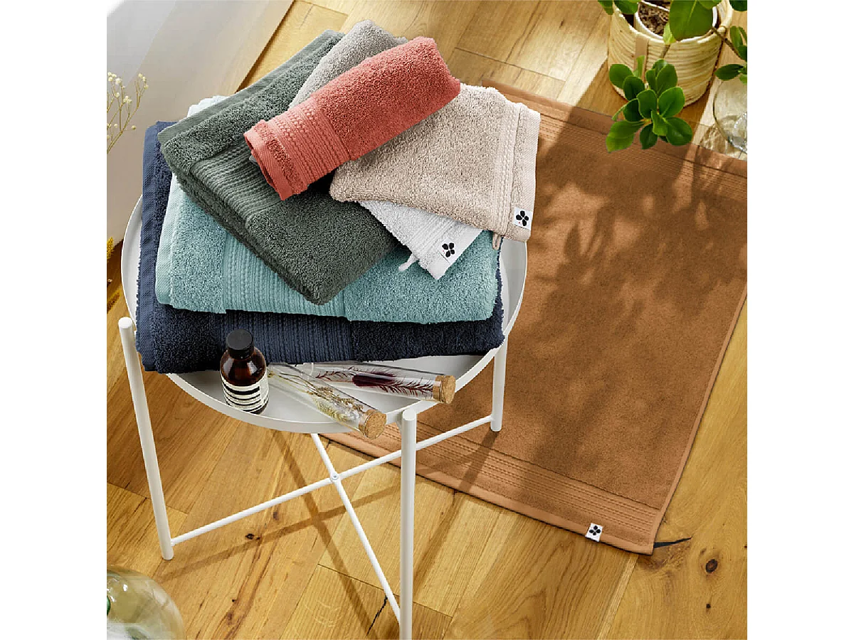 EMMA - Lot de 2 Gants 15x21cm en Coton Bio Coloris Camel