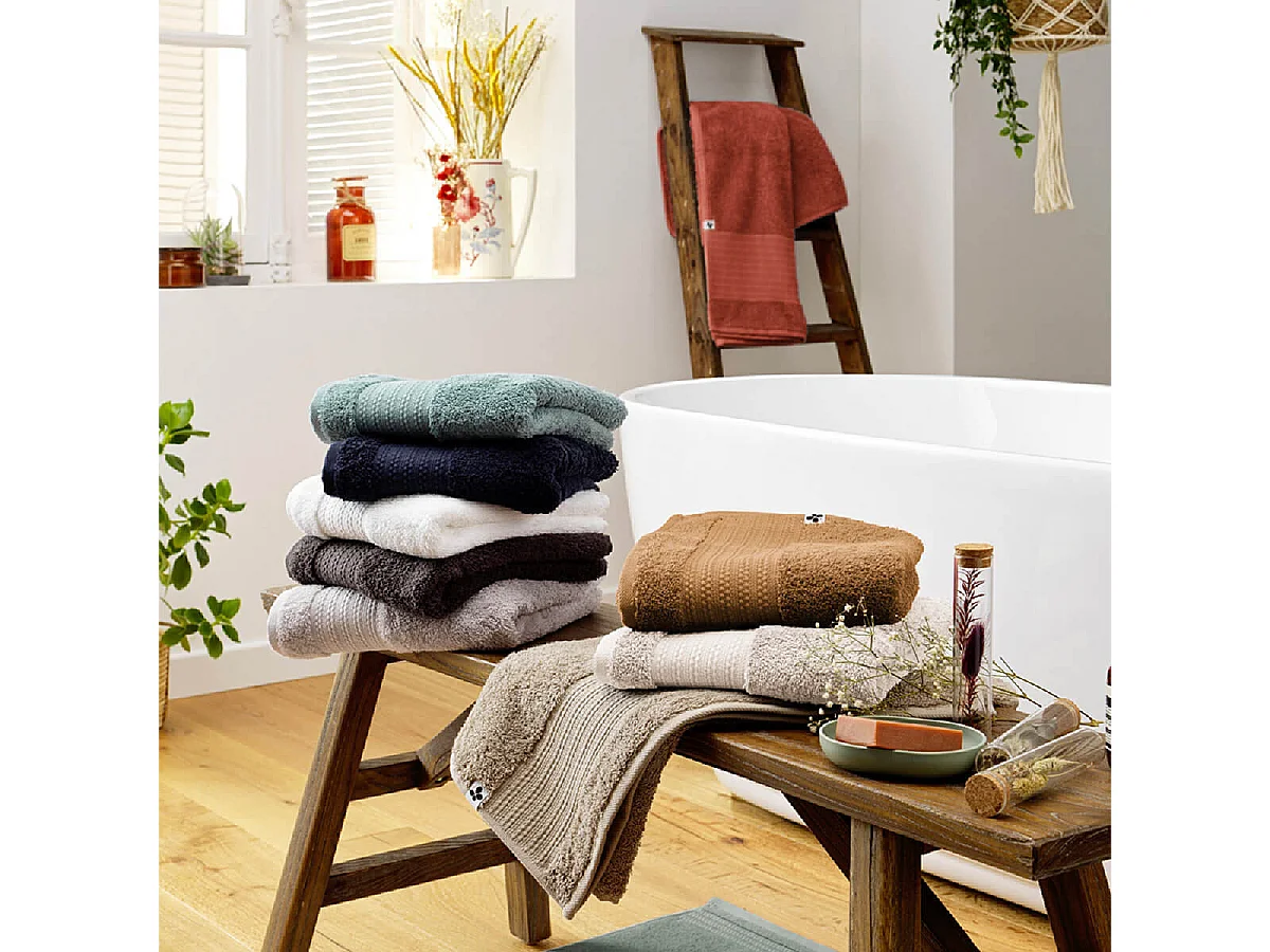 EMMA - Lot de 2 Gants 15x21cm en Coton Bio Coloris Camel