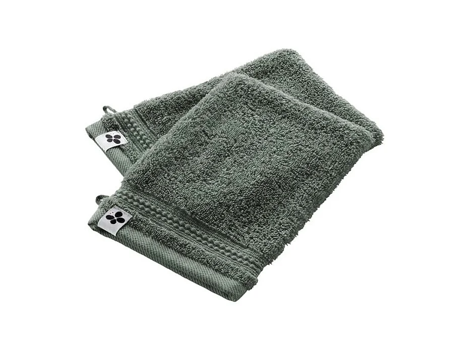 EMMA - Lot de 2 Gants 15x21cm en Coton Bio Coloris Romarin