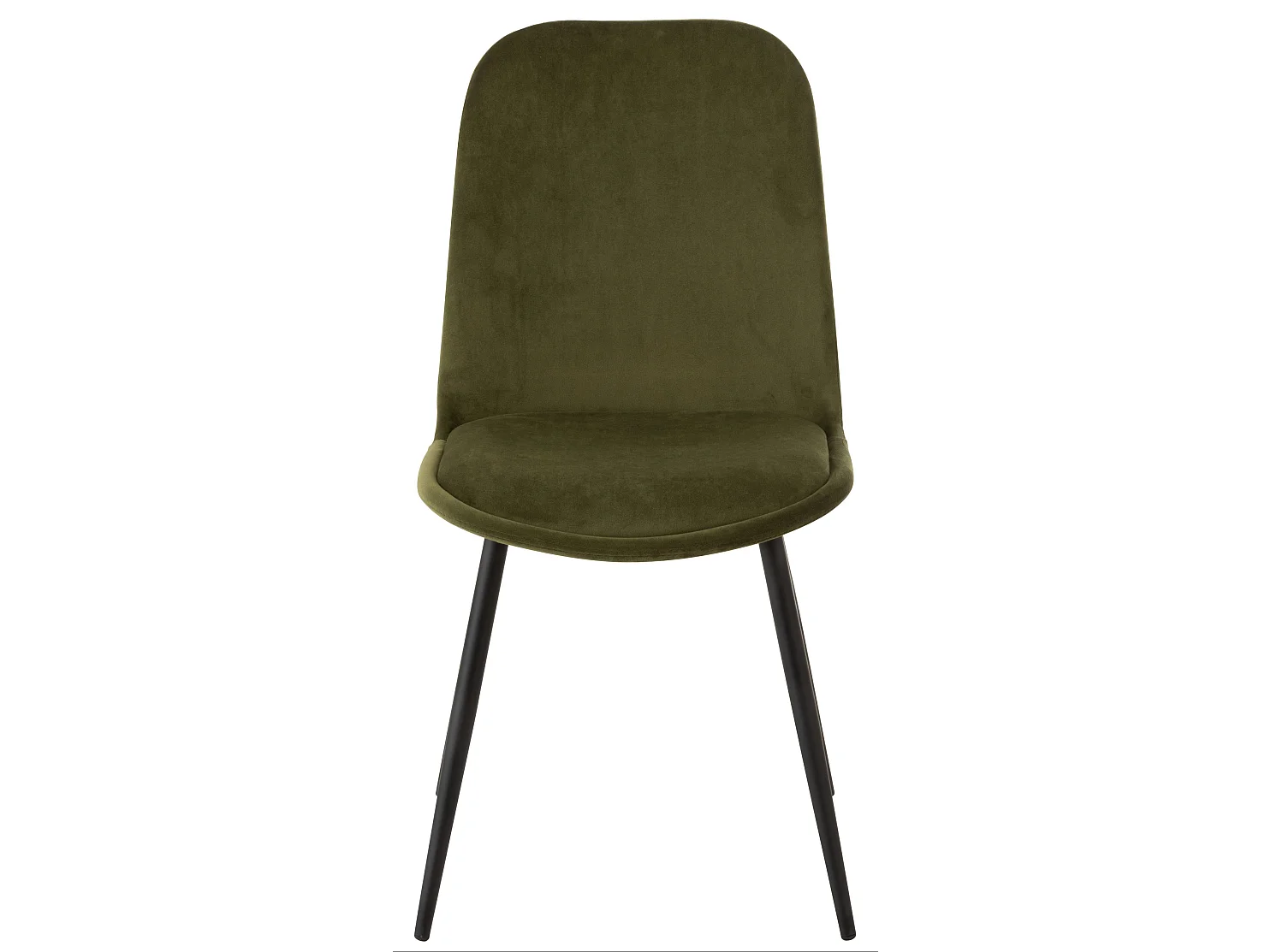 Silla Claire de metal y tela verde L 46,5 cm