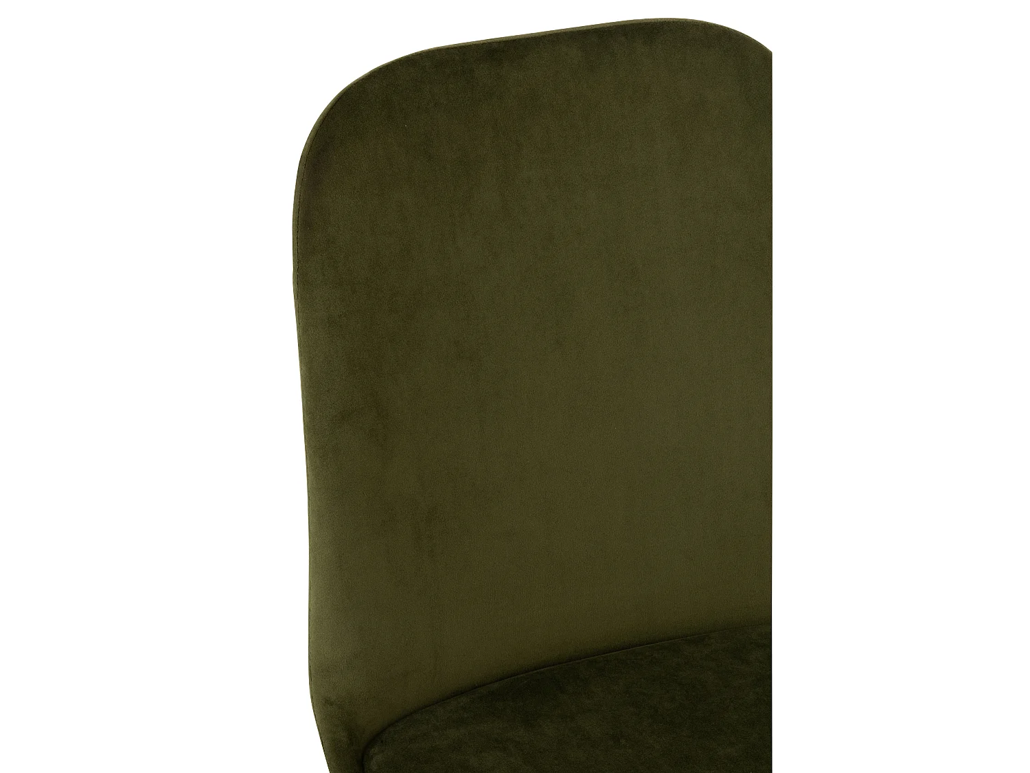 Silla Claire de metal y tela verde L 46,5 cm