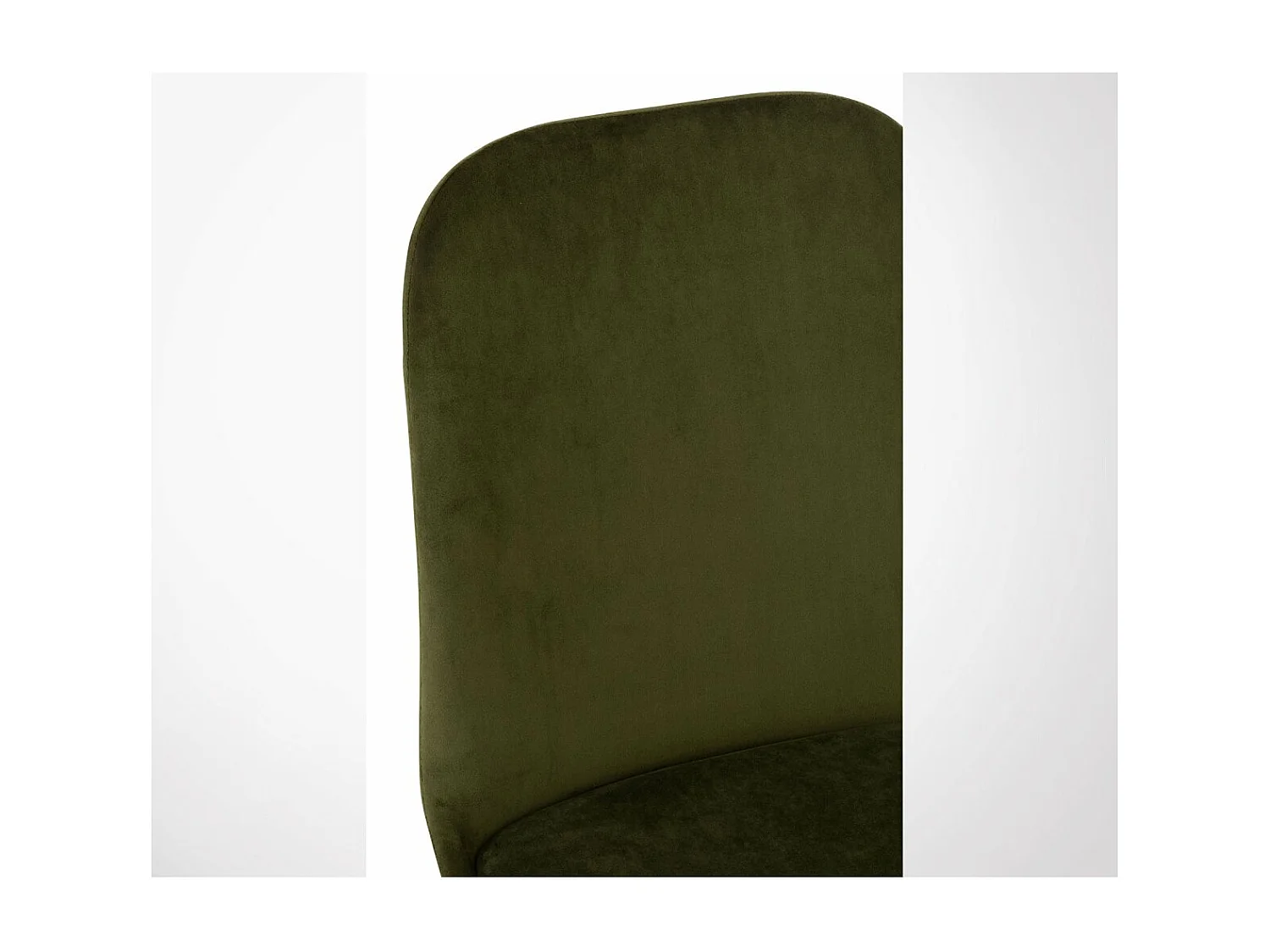 Silla Claire de metal y tela verde L 46,5 cm