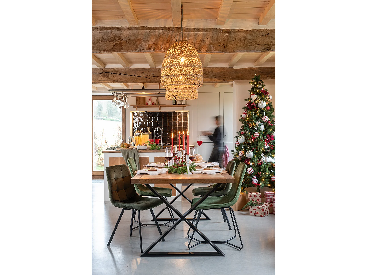 Chaise Design "Claire" 87cm Vert