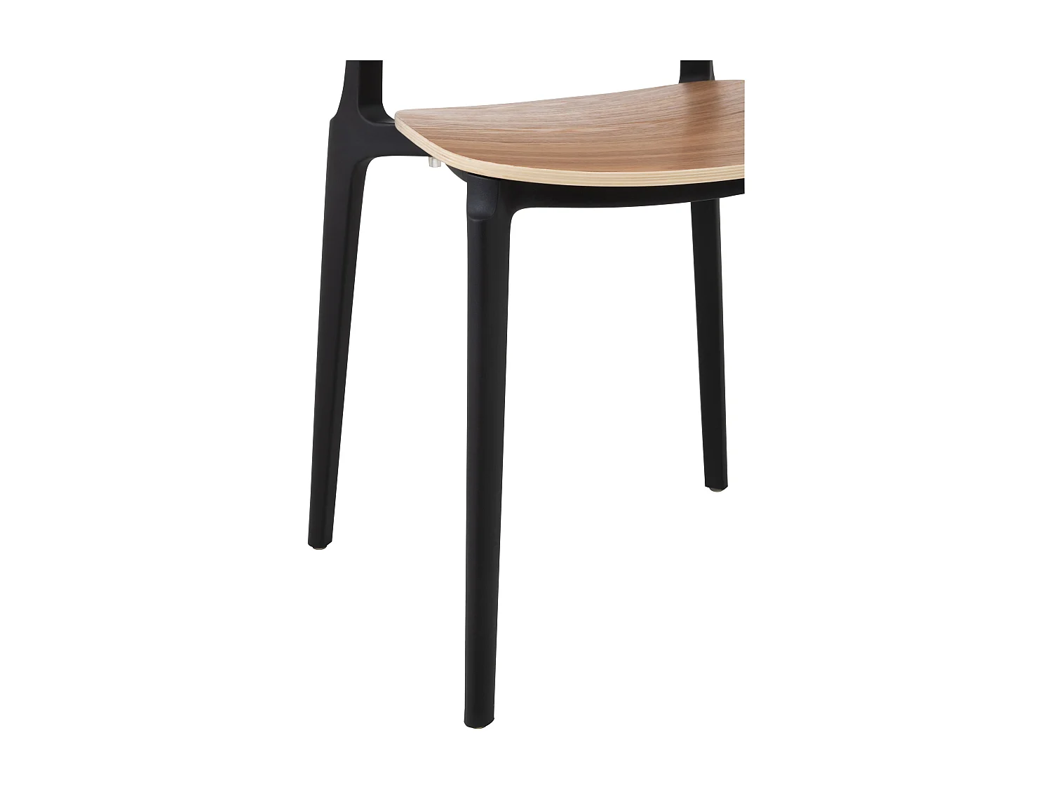 Chaise Design "Finama" 82cm Naturel & Noir