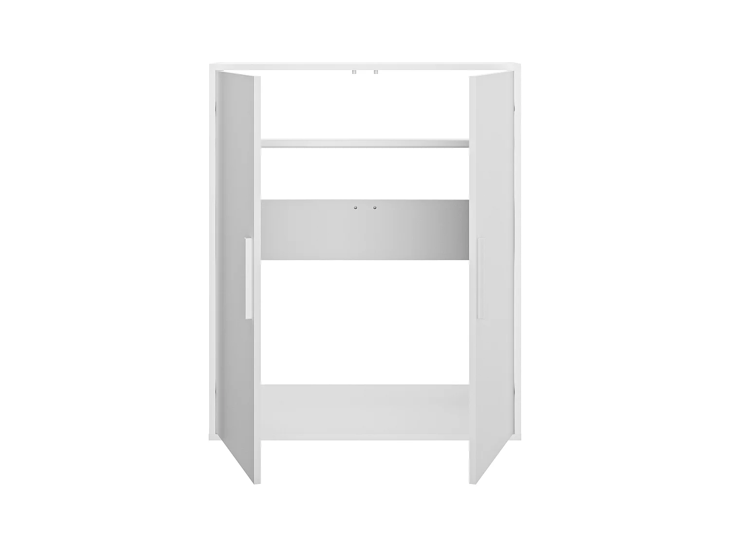 Armoire sous pente 2 portes - Blanc - ADEZIO