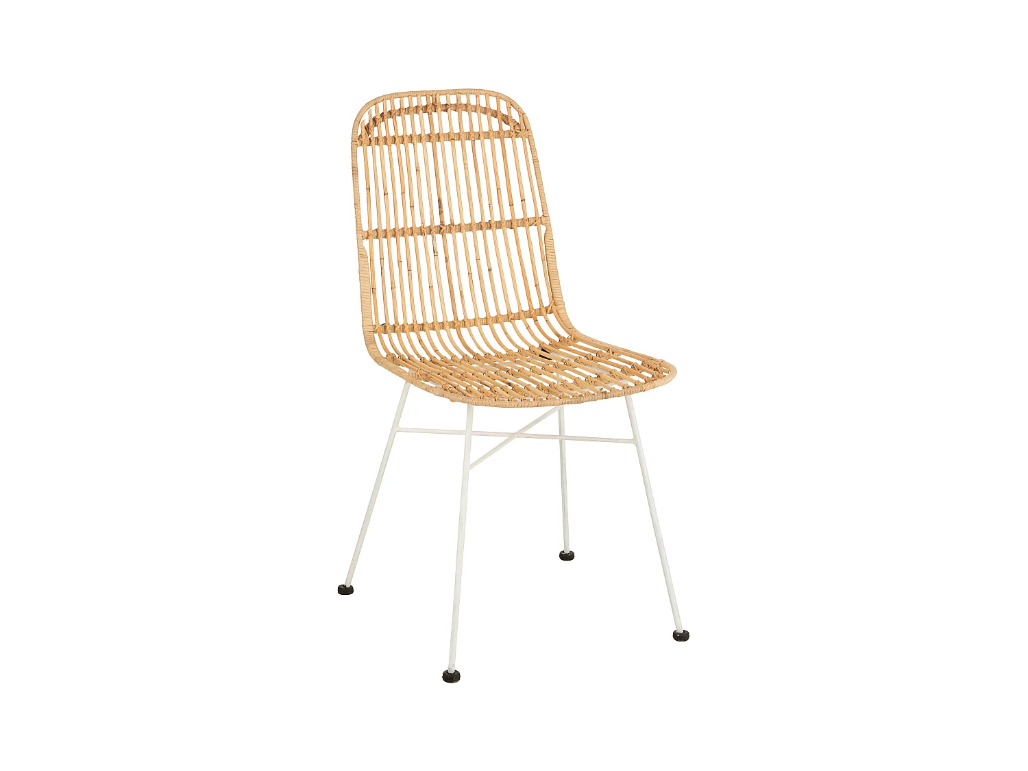 Chaise Design en Rotin "Ema" 88cm Naturel