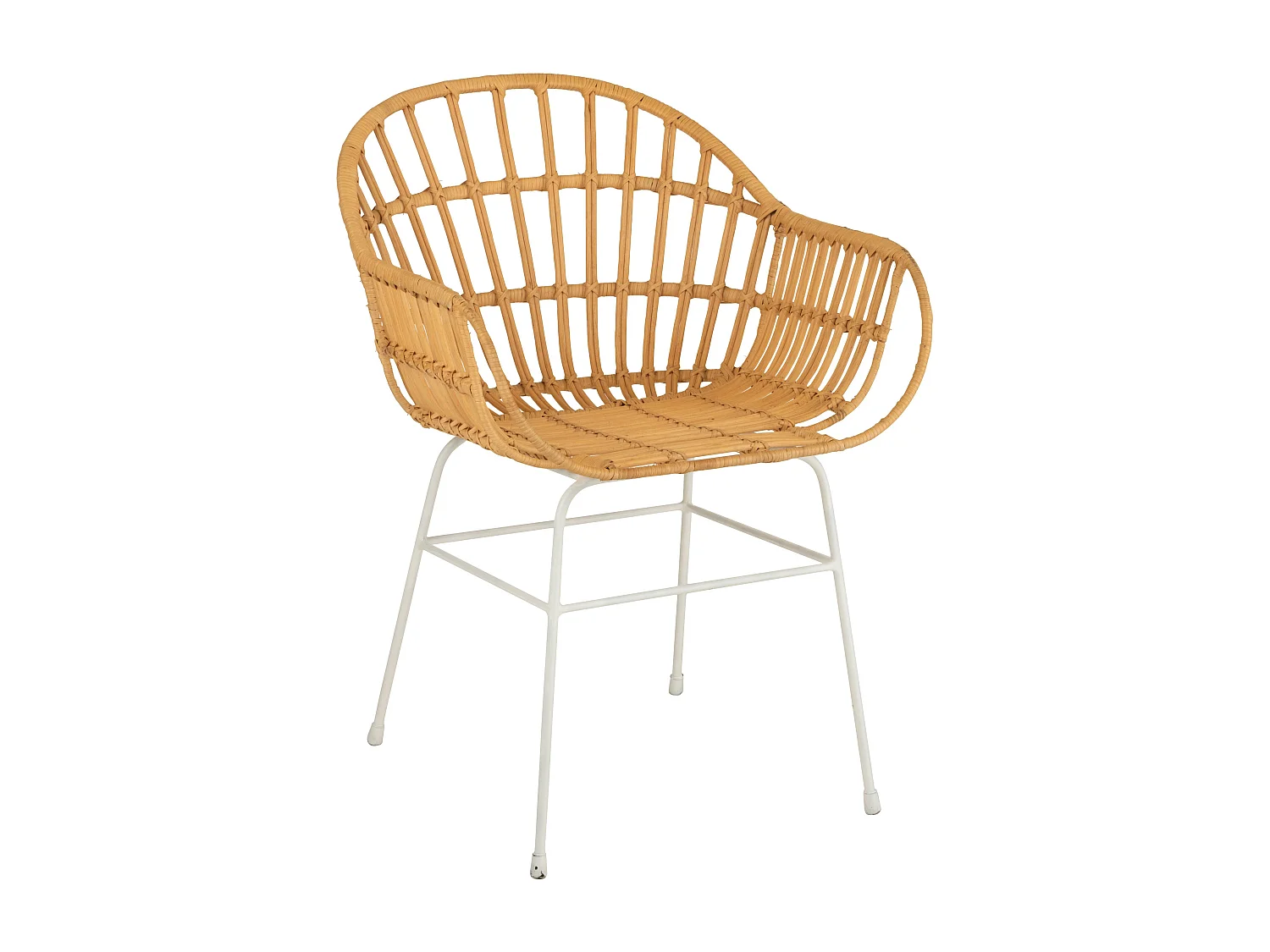 Chaise Design en Rotin "Keni" 80cm Naturel