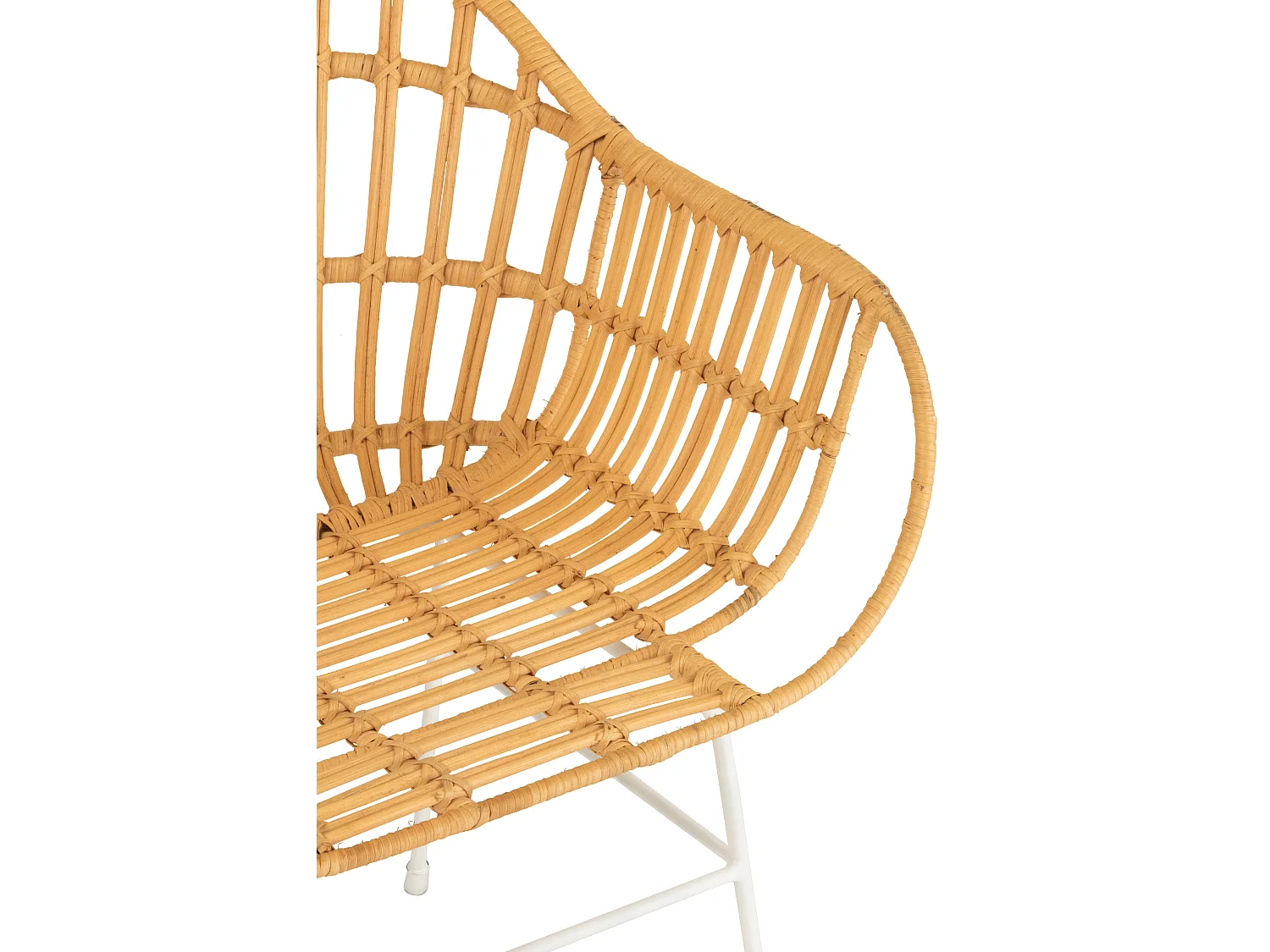 Chaise Design en Rotin "Keni" 80cm Naturel