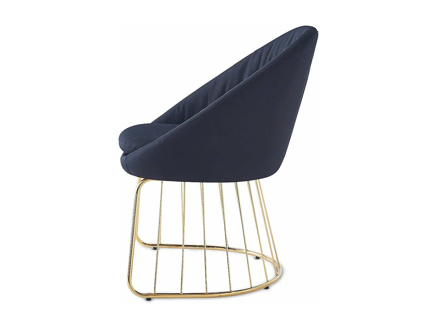 Chaise Design en Tissu "Mayra" 84cm Noir