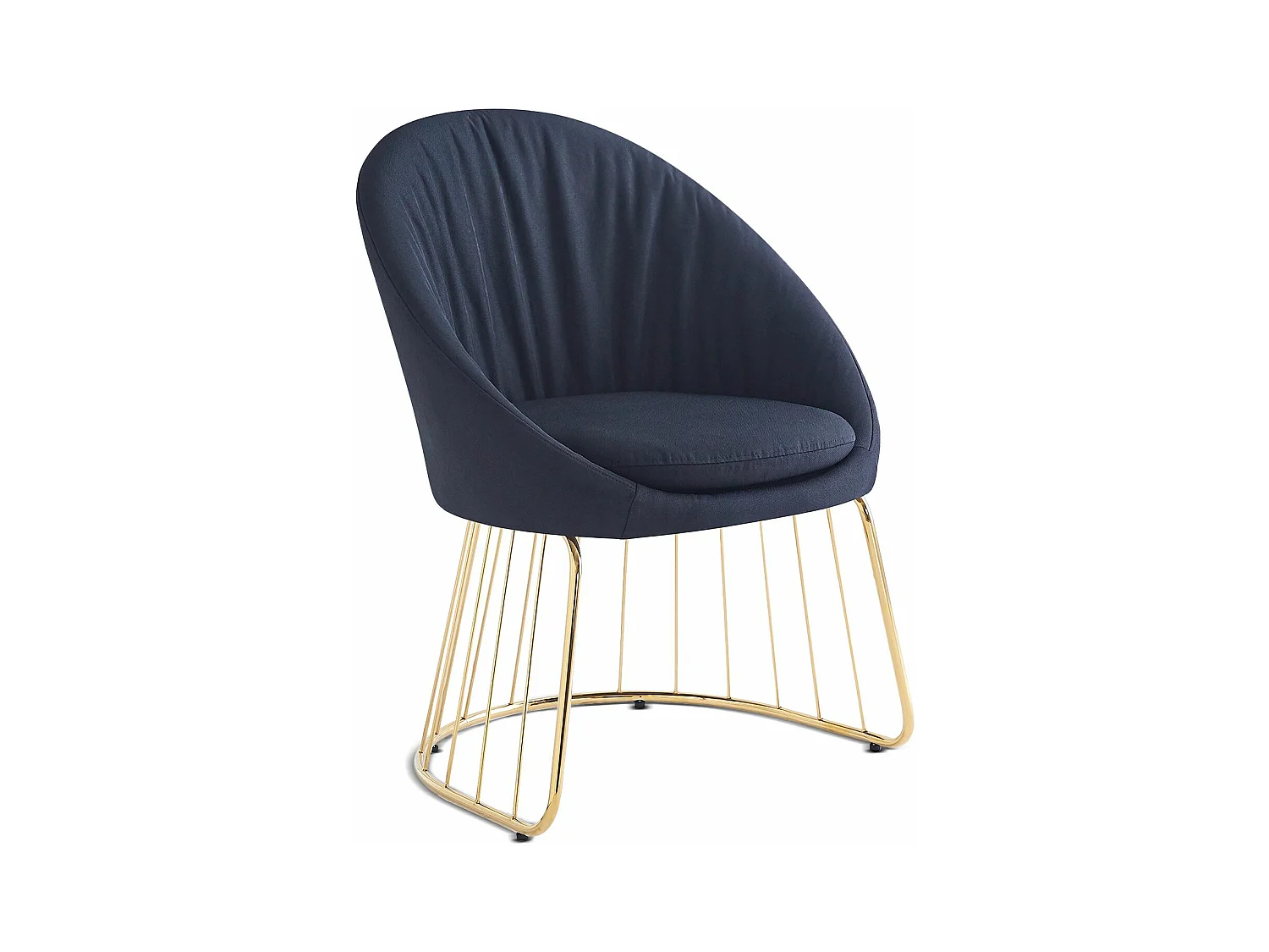 Chaise Design en Tissu "Mayra" 84cm Noir