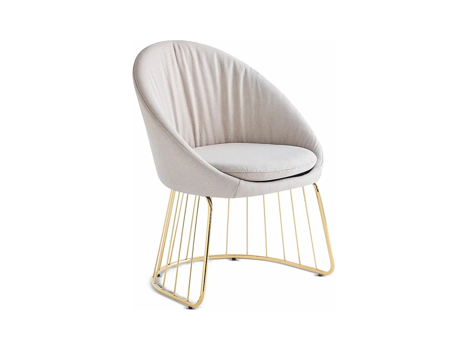 Chaise Design en Tissu "Mayra" 84cm Beige