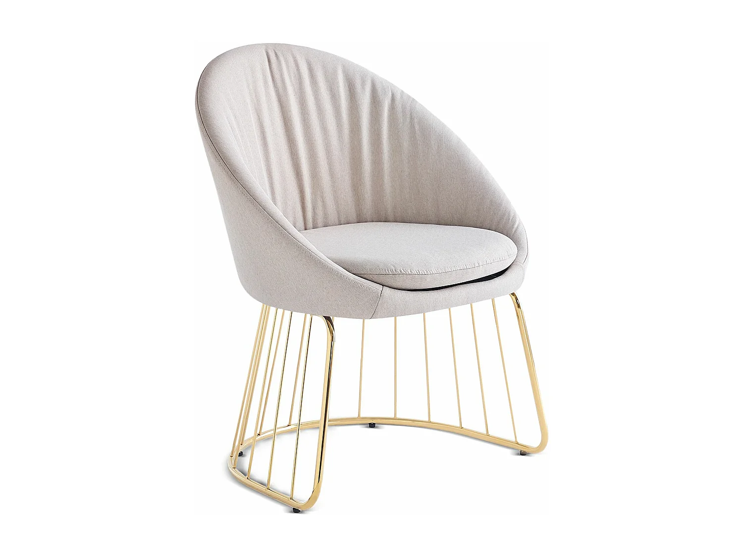Chaise Design en Tissu "Mayra" 84cm Beige