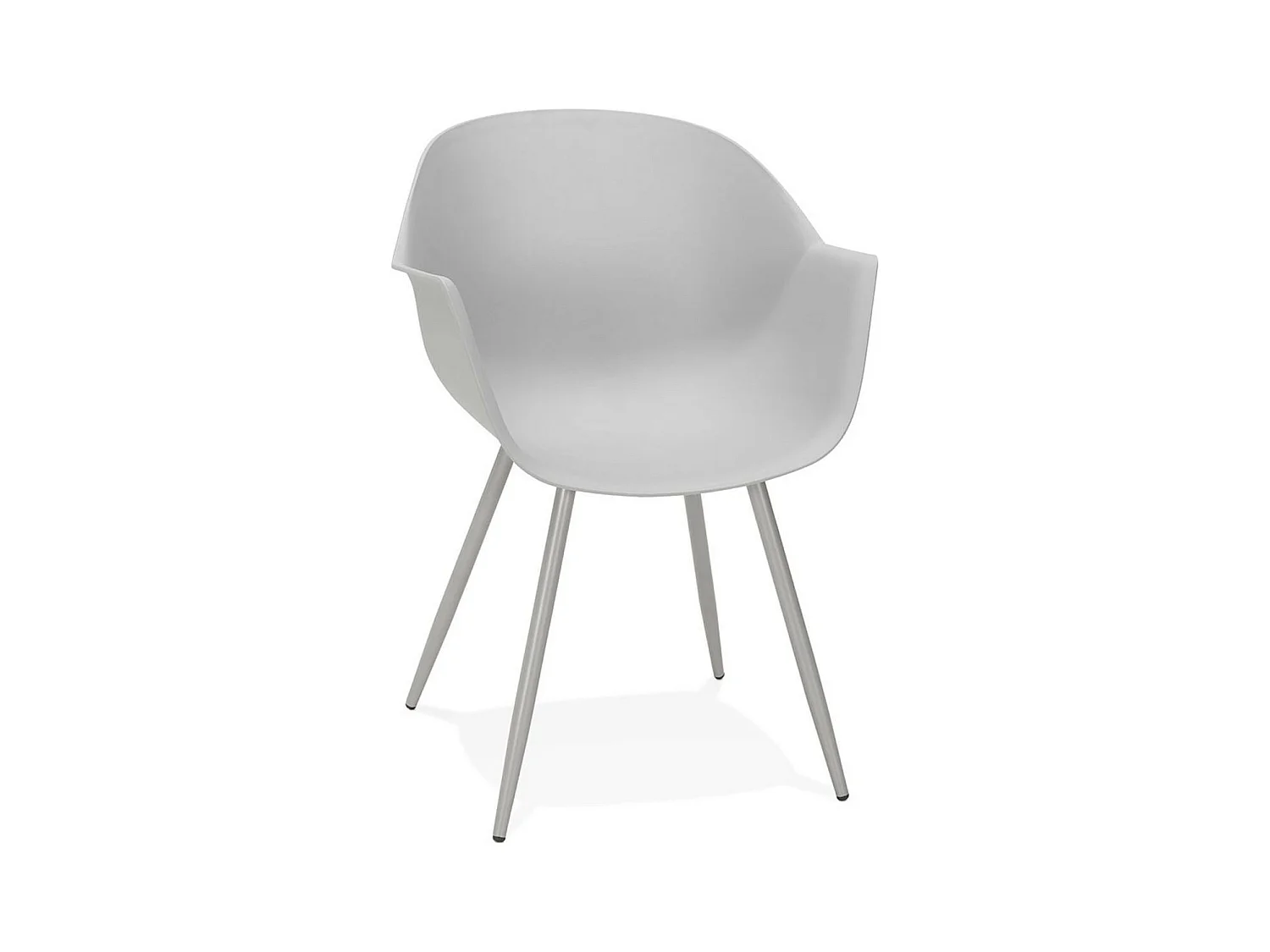 Chaise Design avec Accoudoirs "Sinco" 85cm Gris