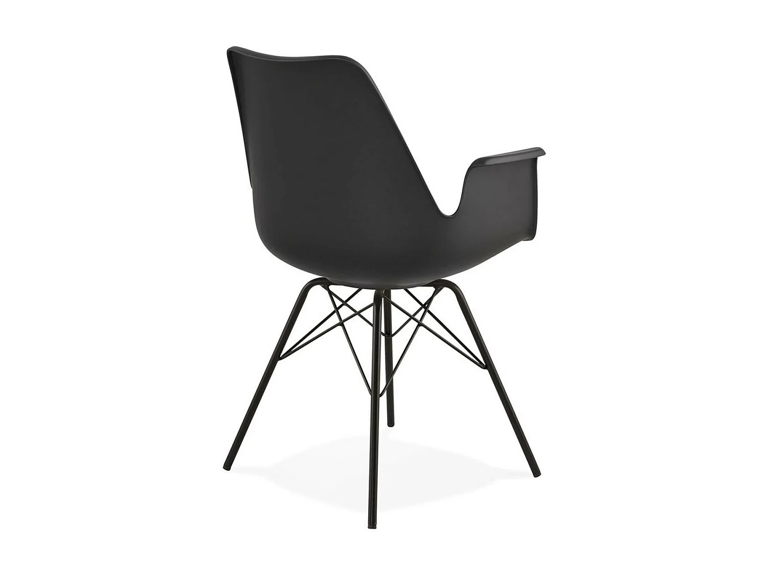 Chaise Design avec Accoudoirs "Soa" 82cm Noir