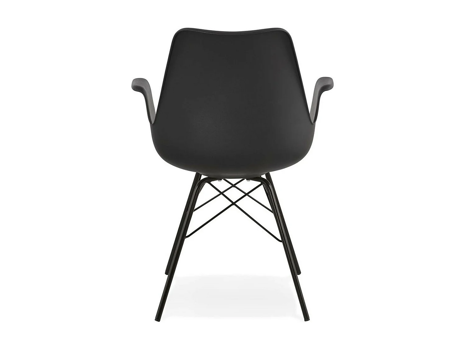 Chaise Design avec Accoudoirs "Soa" 82cm Noir