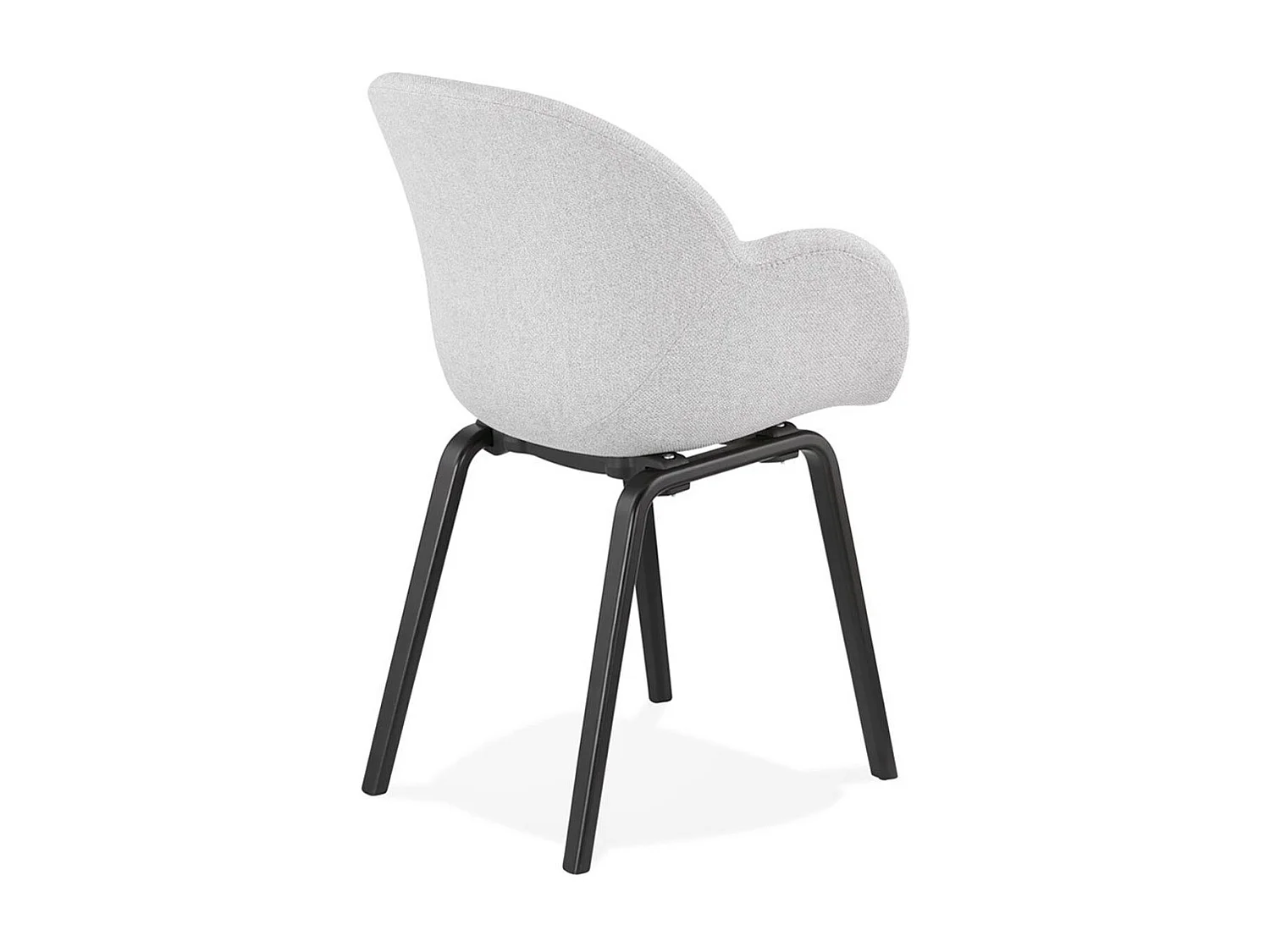 Chaise Design en Tissu "Fiano" 88cm Gris & Noir