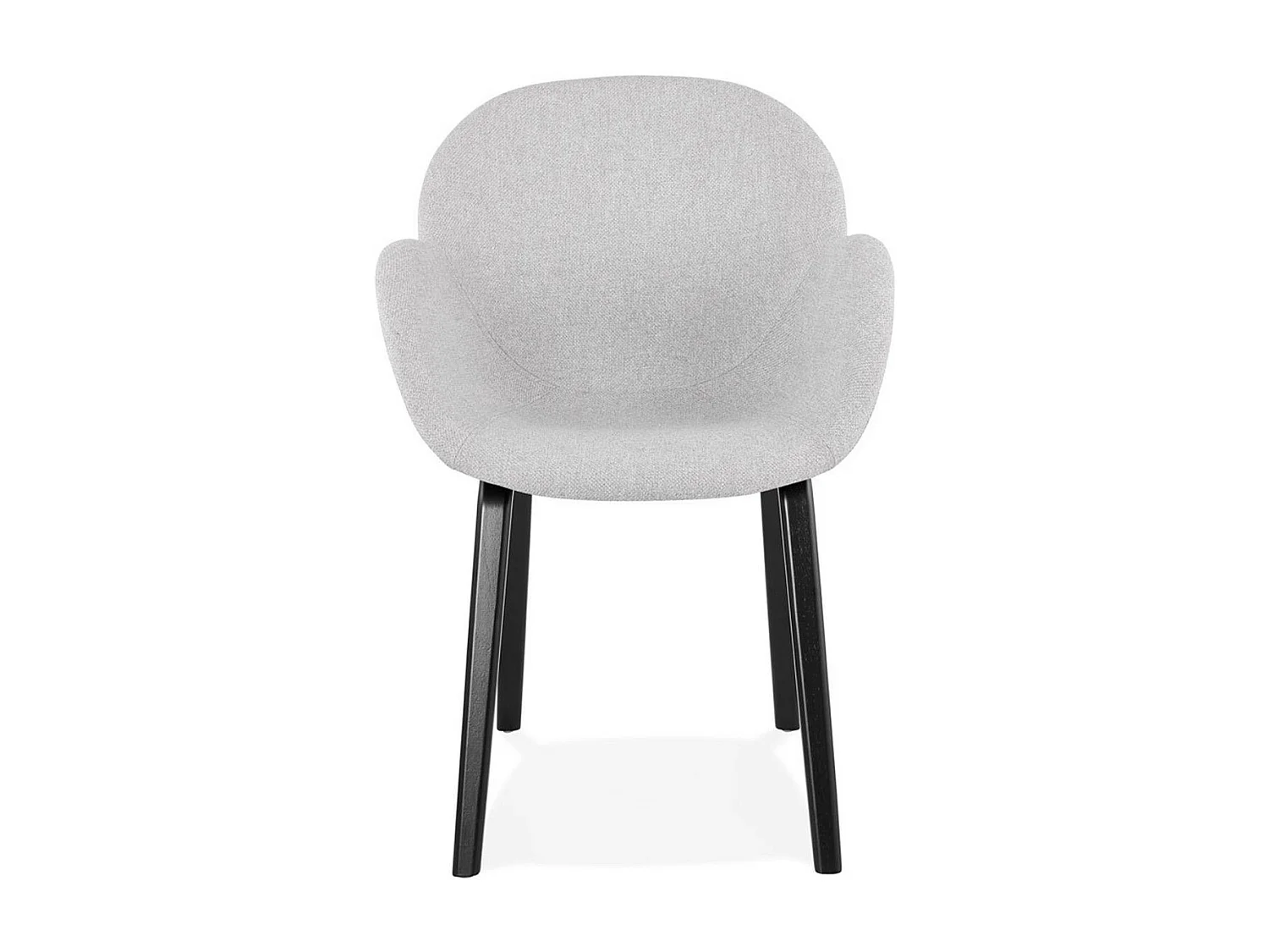 Chaise Design en Tissu "Fiano" 88cm Gris & Noir