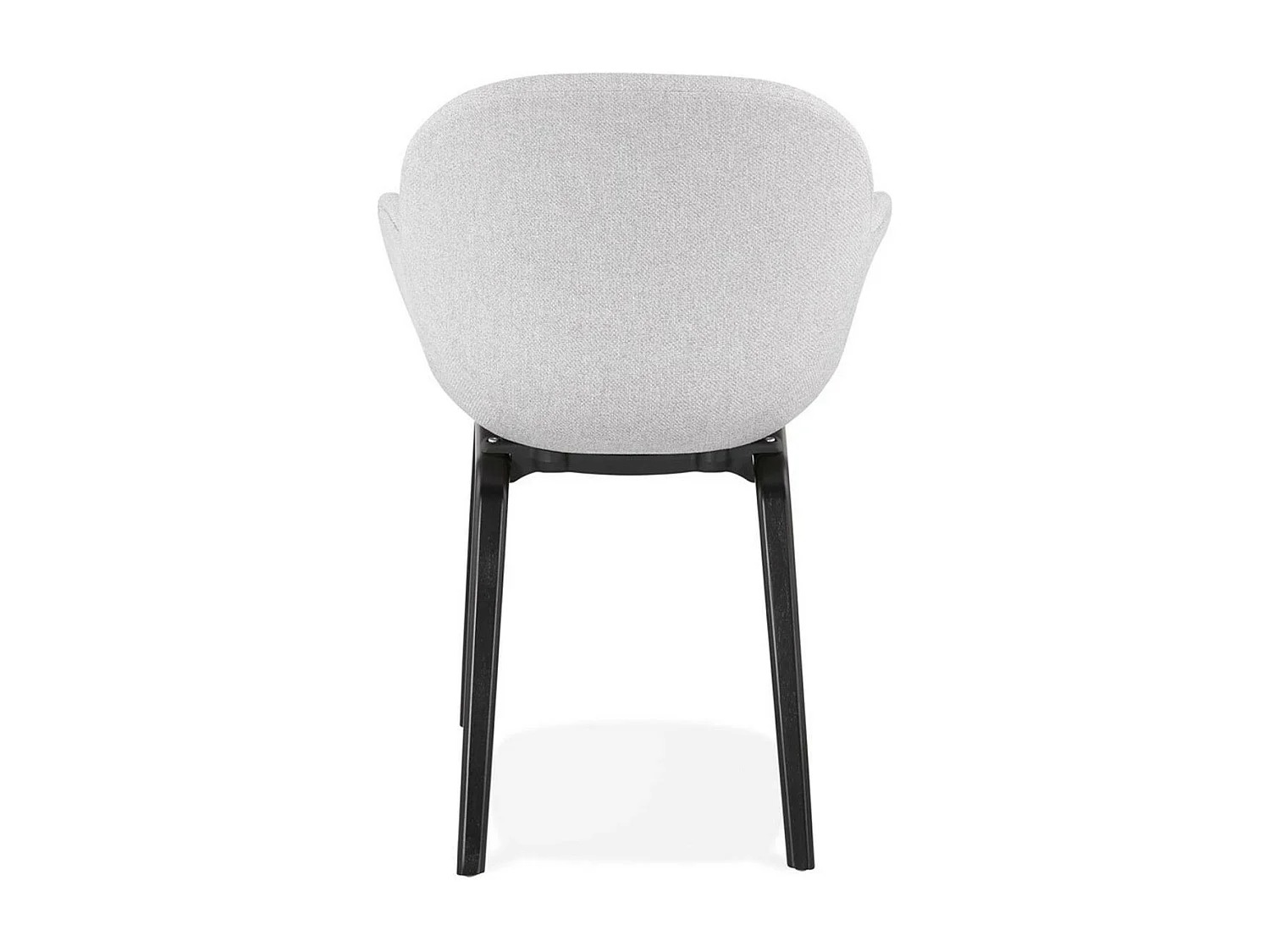 Chaise Design en Tissu "Fiano" 88cm Gris & Noir