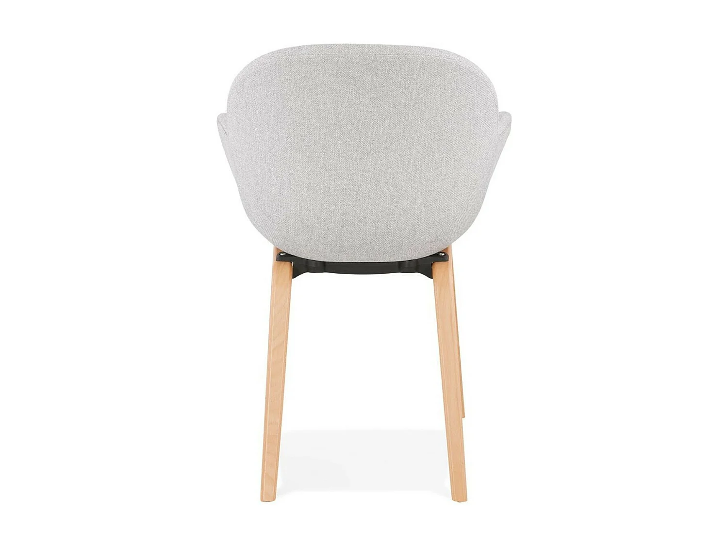 Chaise Design en Tissu "Fiano" 88cm Gris & Naturel