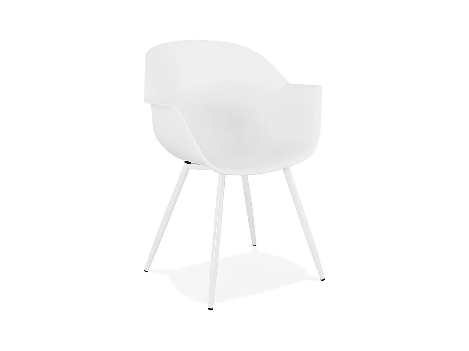 Chaise Design avec Accoudoirs "Sinco" 85cm Blanc