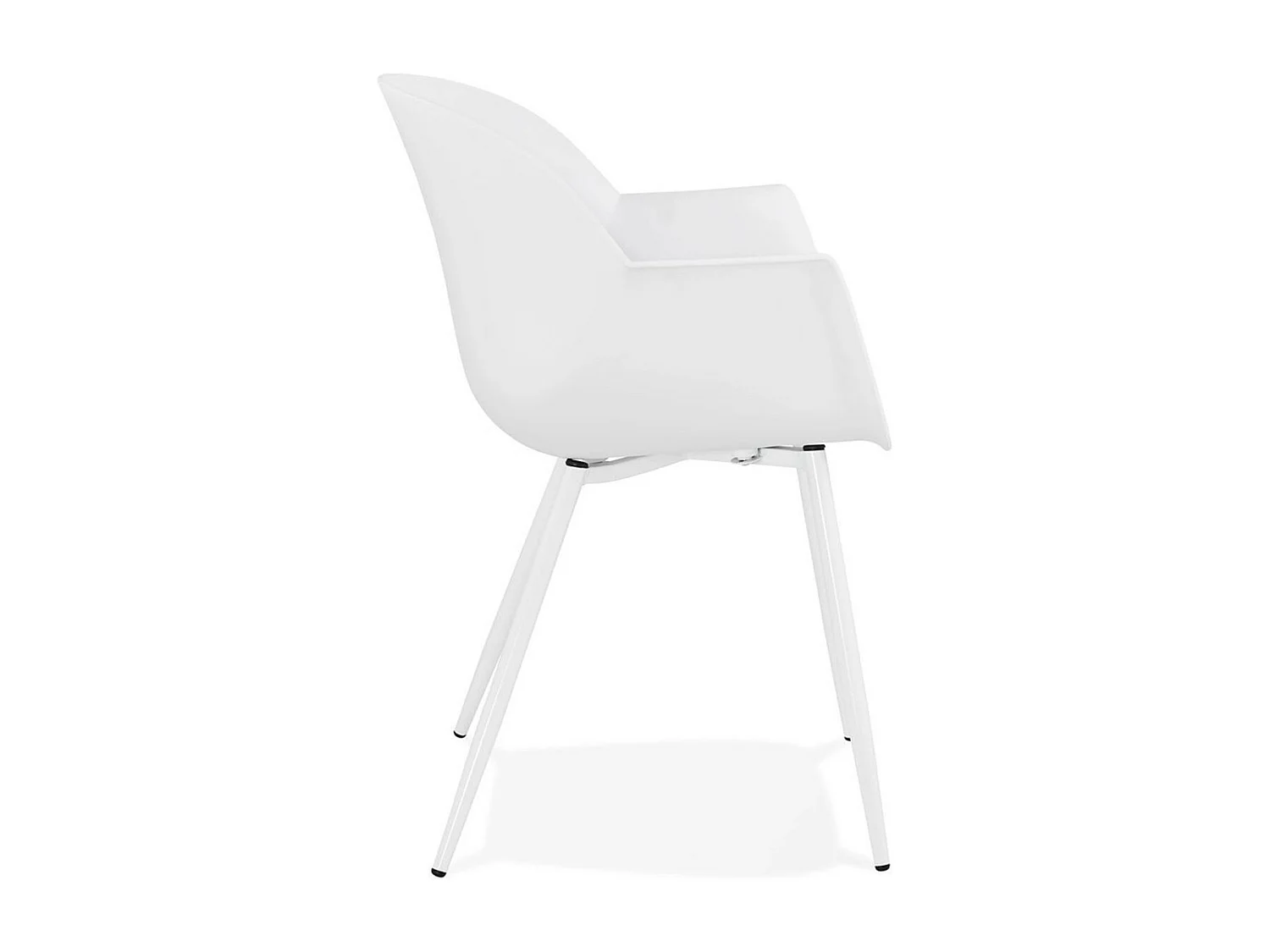 Chaise Design avec Accoudoirs "Sinco" 85cm Blanc