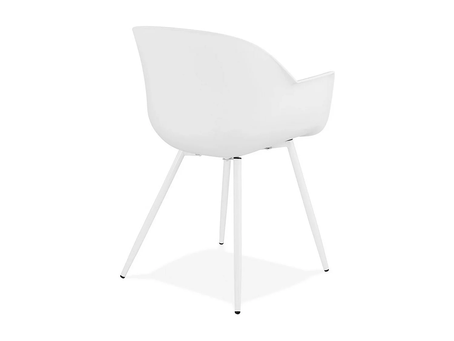 Chaise Design avec Accoudoirs "Sinco" 85cm Blanc