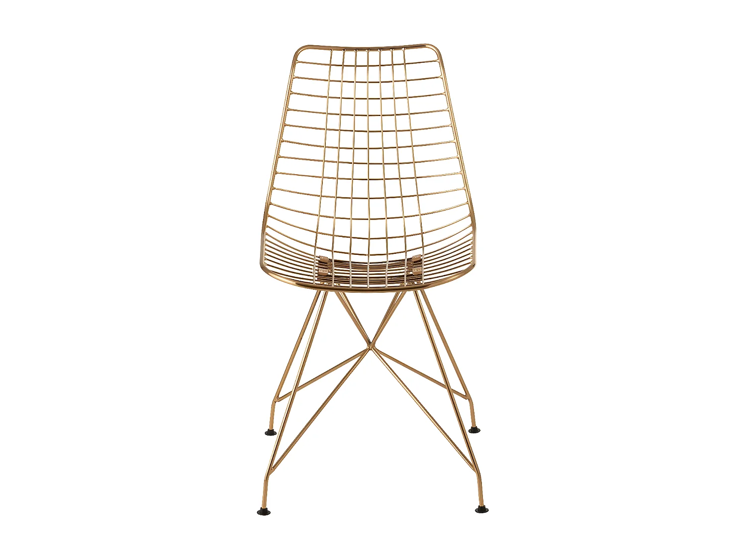 Narsh goudkleurige metalen eetkamerstoel L 44 cm