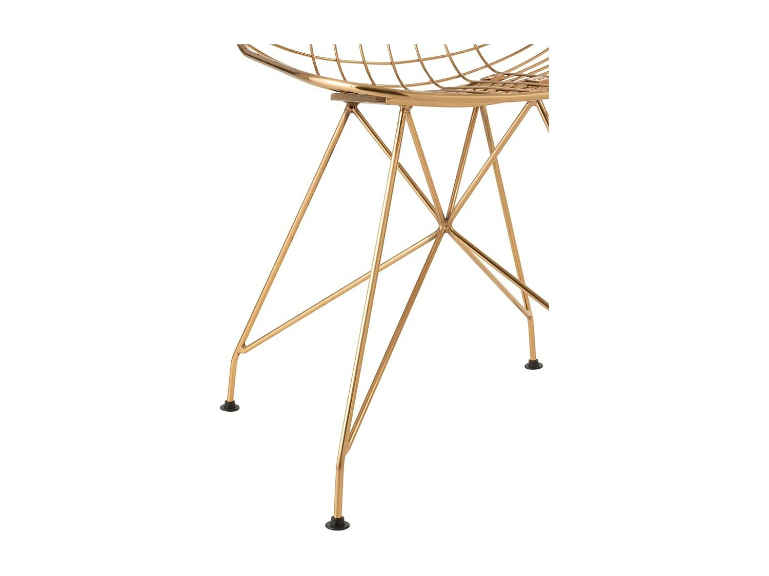 Narsh goudkleurige metalen eetkamerstoel L 44 cm