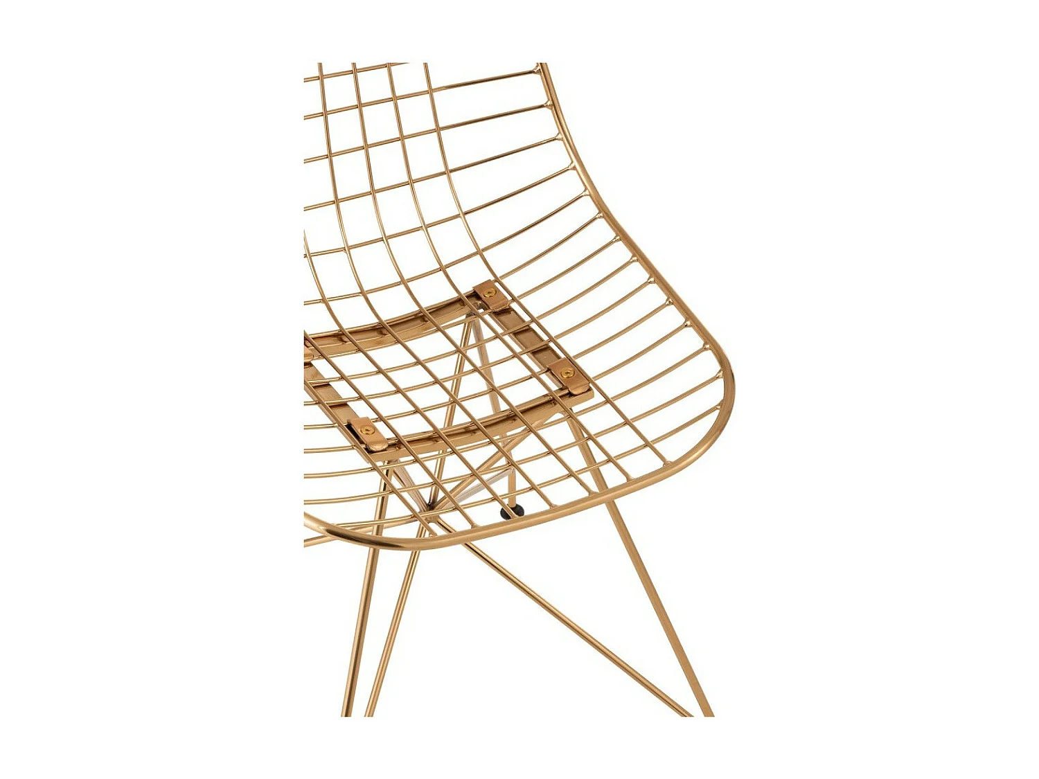 Narsh goudkleurige metalen eetkamerstoel L 44 cm