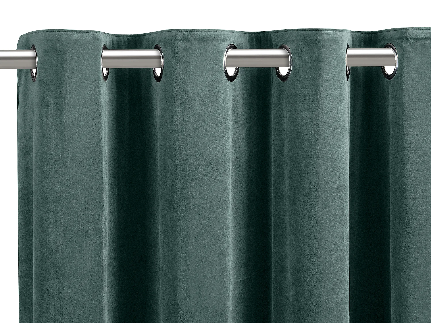 Conjunto de 2 cortinas de veludo - L. 135 x A. 260 cm - Azul noite - KOLAMI