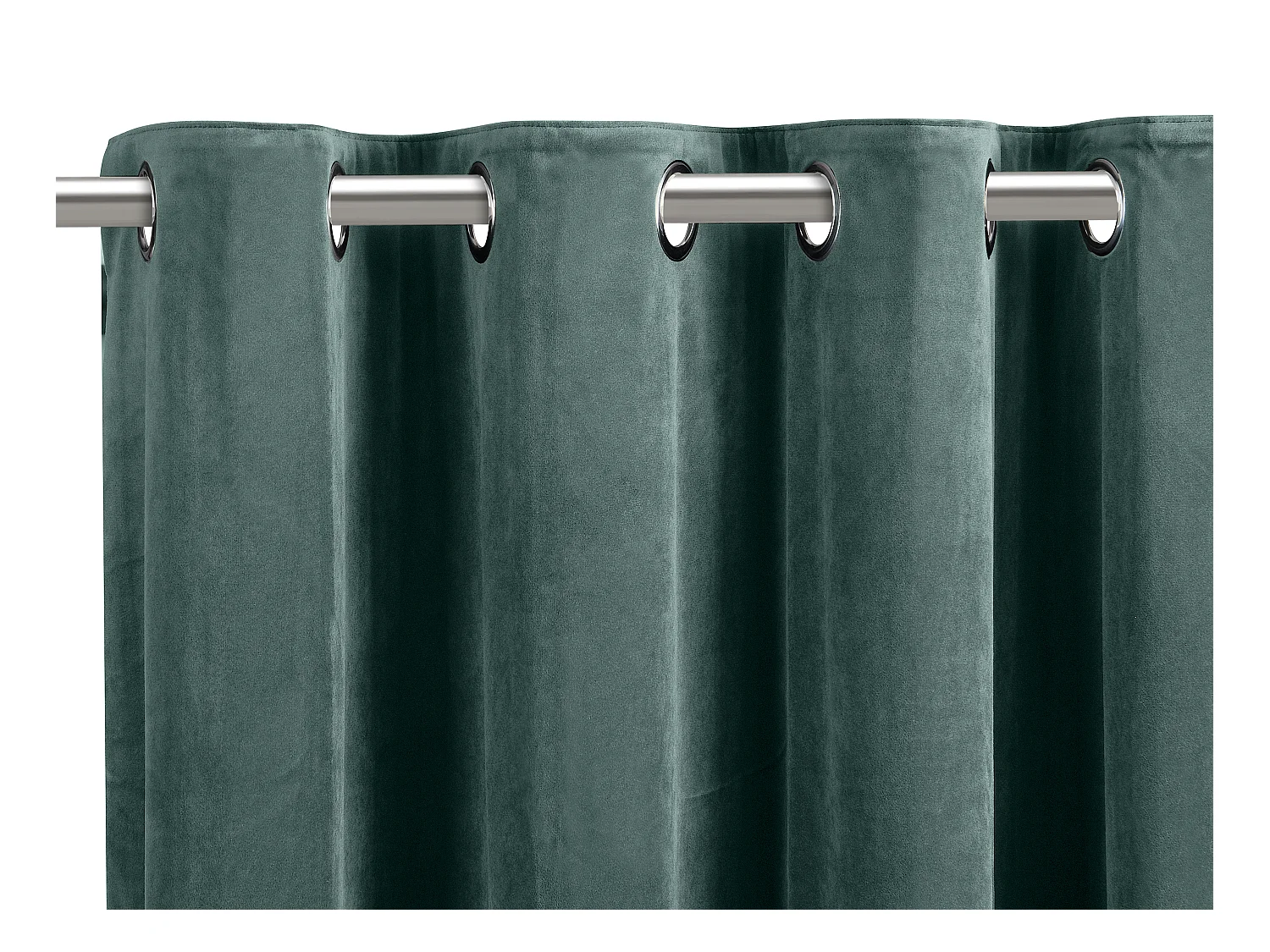 Zestaw 2 zasłon z weluru - Szer. 135 x Wys. 260 cm - Nocny niebieski - KOLAMI