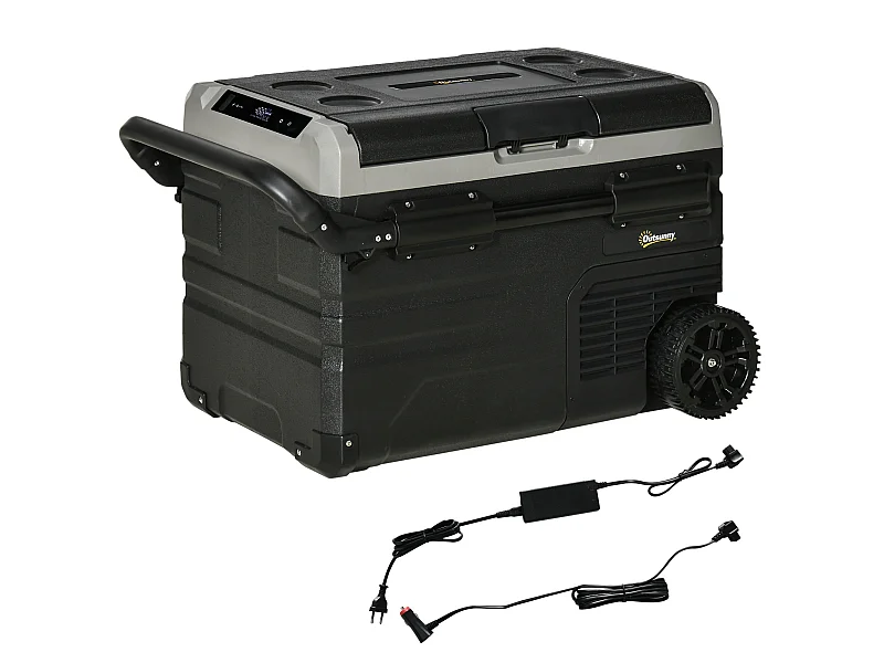 Congelador de compresor negro 71.1x46x44 cm Outsunny