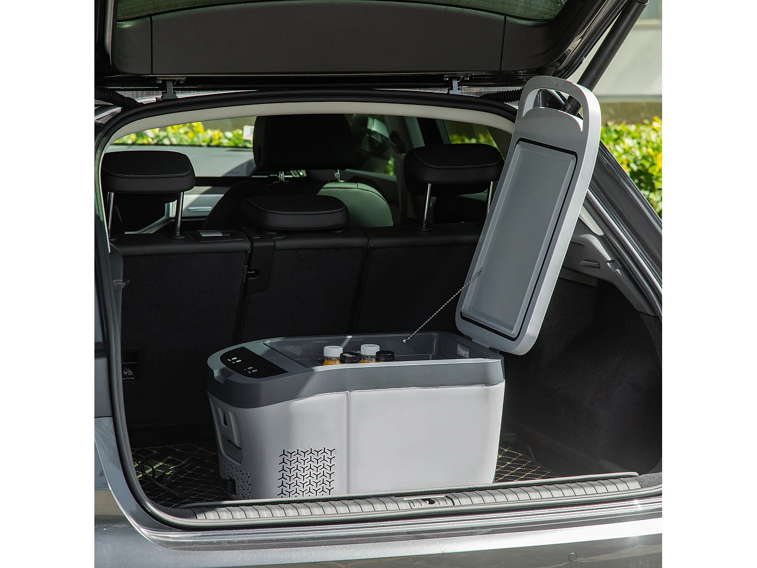 Nevera y congelador compresor gris 58x36.4x34.5 cm HOMCOM