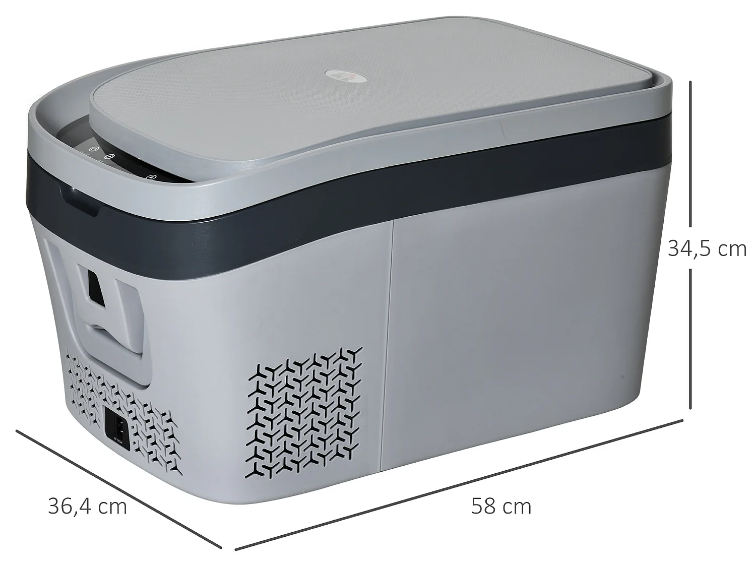 Nevera y congelador compresor gris 58x36.4x34.5 cm HOMCOM