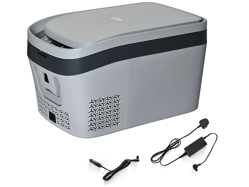 Nevera y congelador compresor gris 58x36.4x34.5 cm HOMCOM