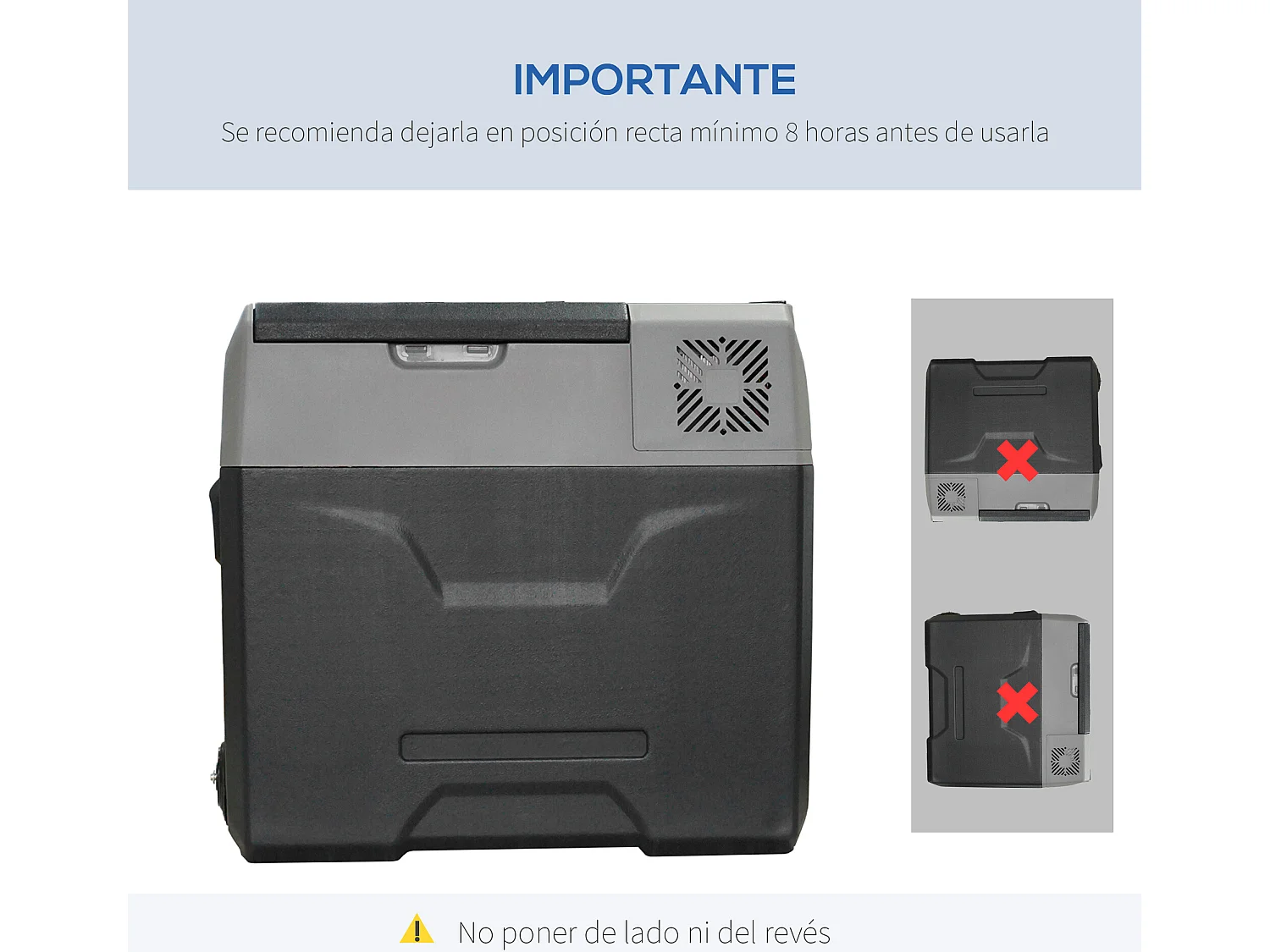 Nevera portátil eléctrica gris 58,6x37,8x54,5cm HOMCOM