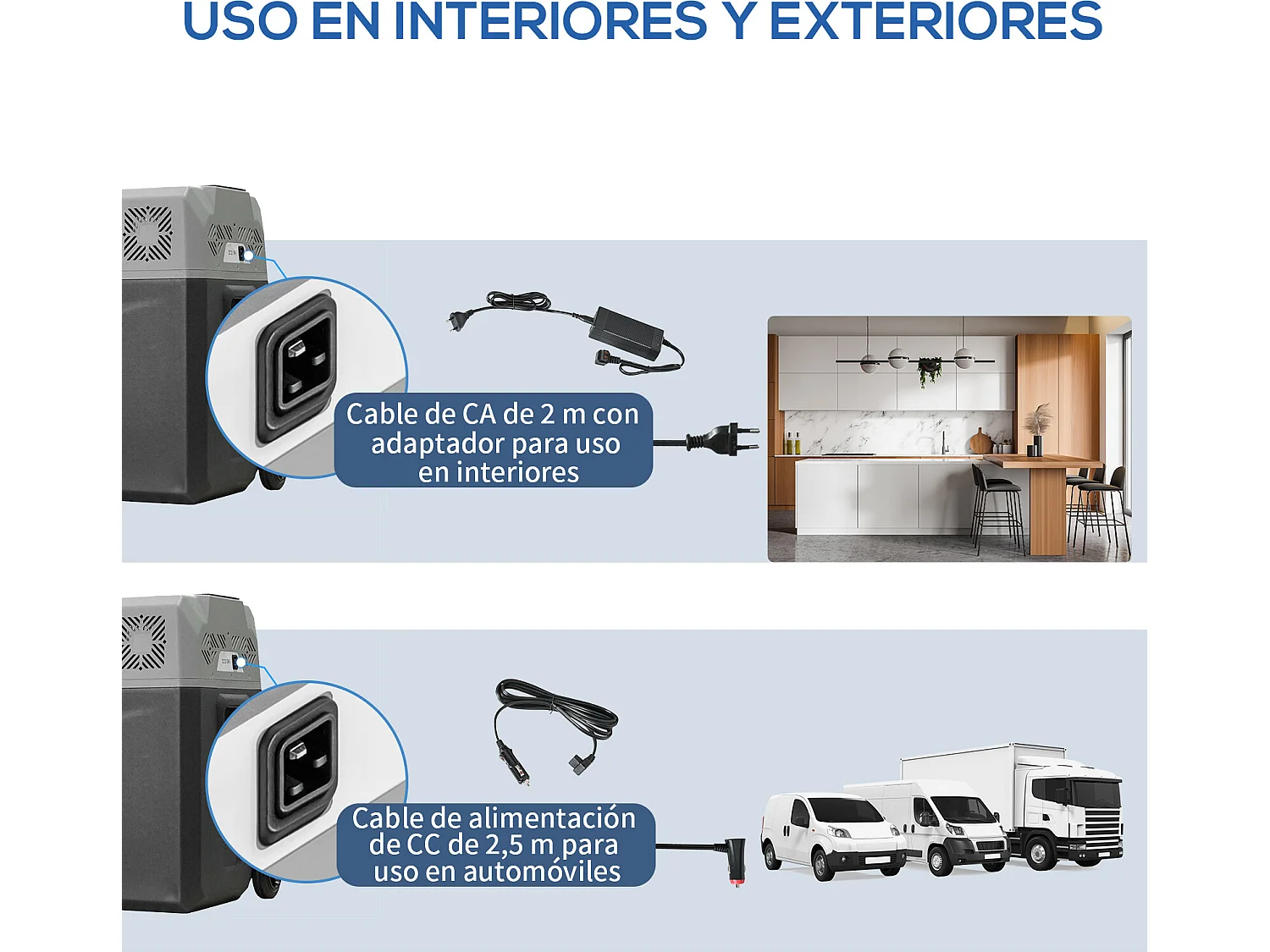 Nevera portátil eléctrica gris 58,6x37,8x54,5cm HOMCOM