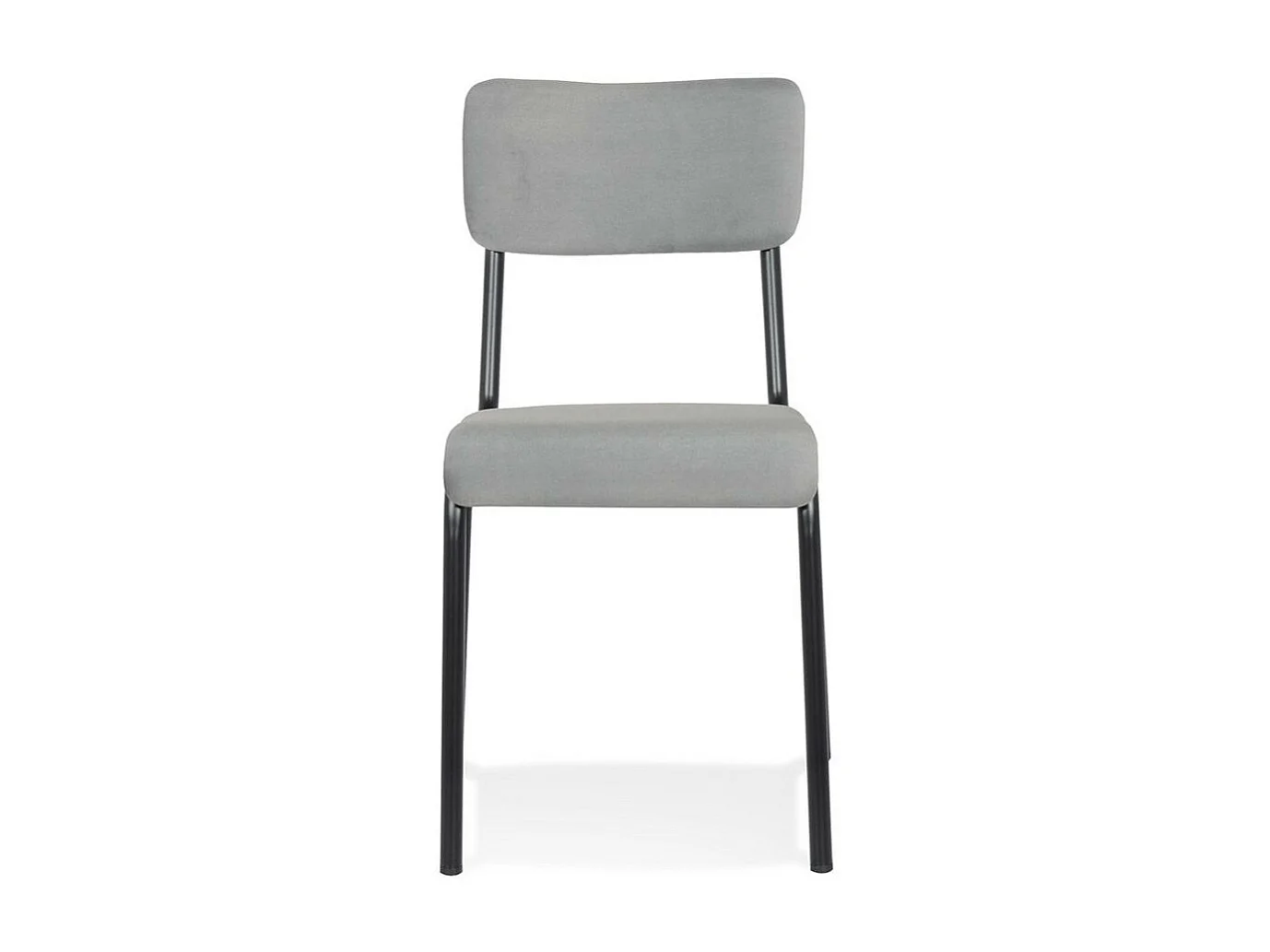 Chaise Design en Velours "Politano" 83cm Gris