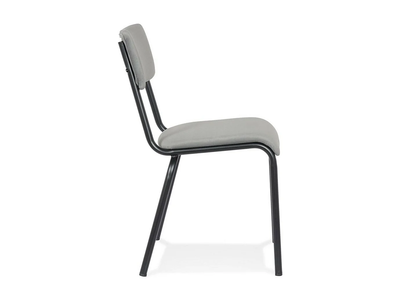 Chaise Design en Velours "Politano" 83cm Gris