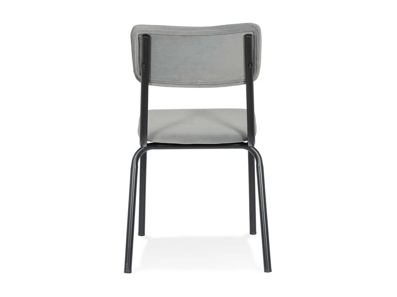 Chaise Design en Velours "Politano" 83cm Gris