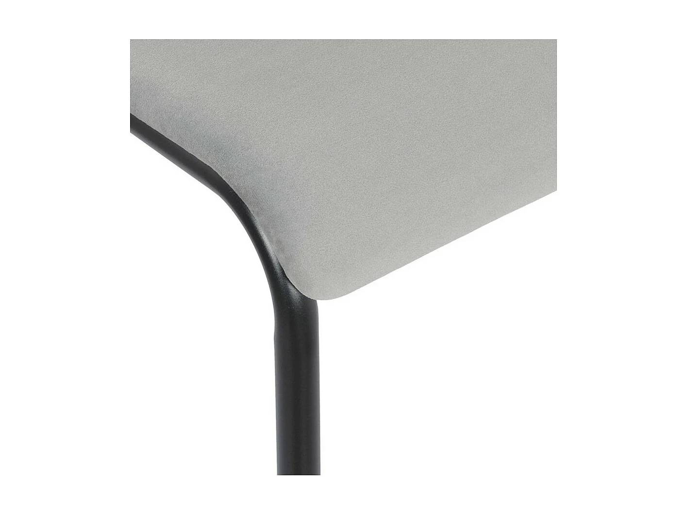 Chaise Design en Velours "Politano" 83cm Gris