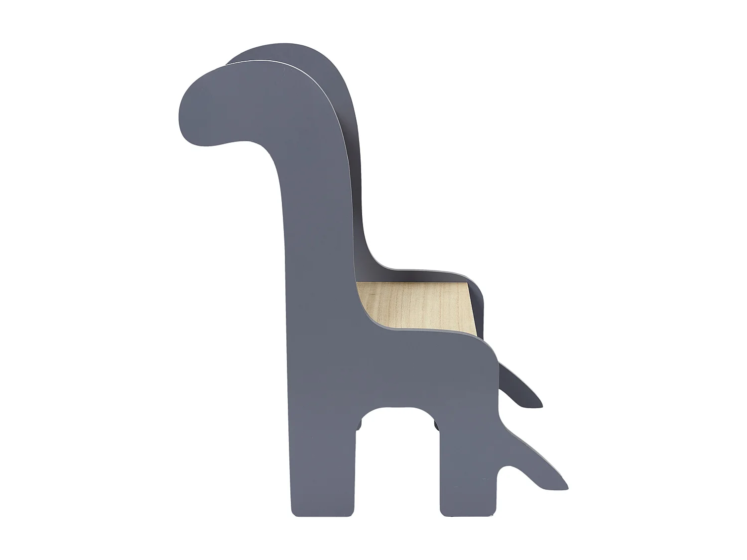 Chaise Enfant Dino Gris, Marron