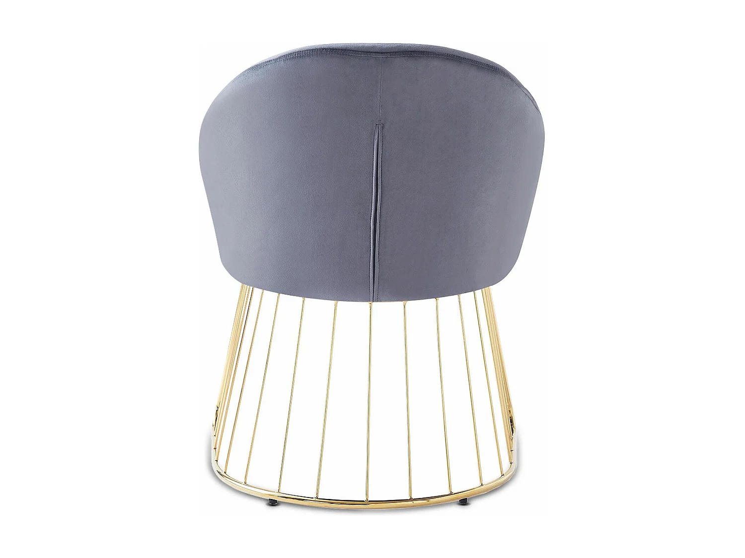 Chaise Design en Velours "Mayra" 84cm Gris