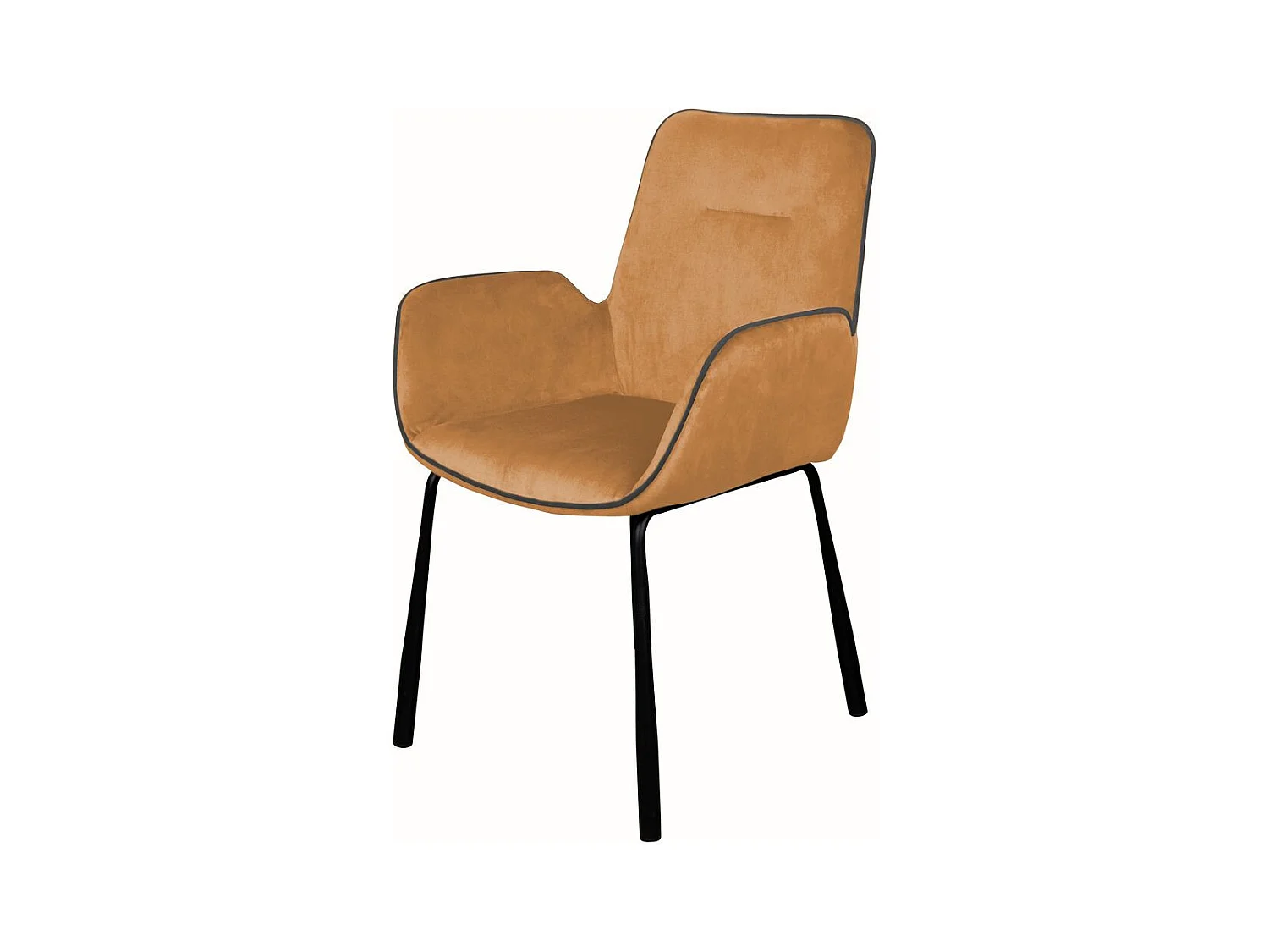 Chaise Design en Velours "Eliot" 87cm Sable