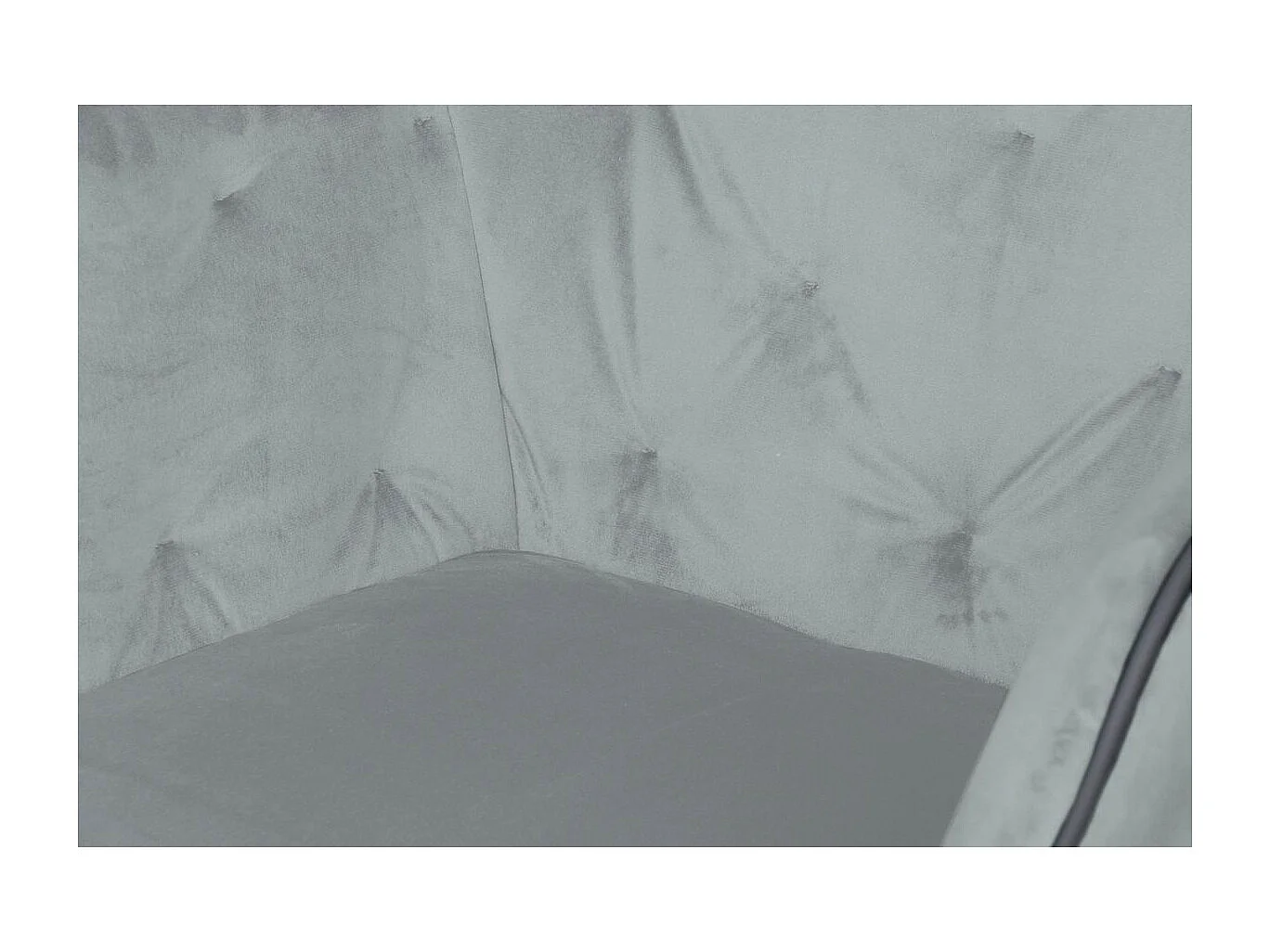 Chaise Design en Velours "Eann" 85cm Gris