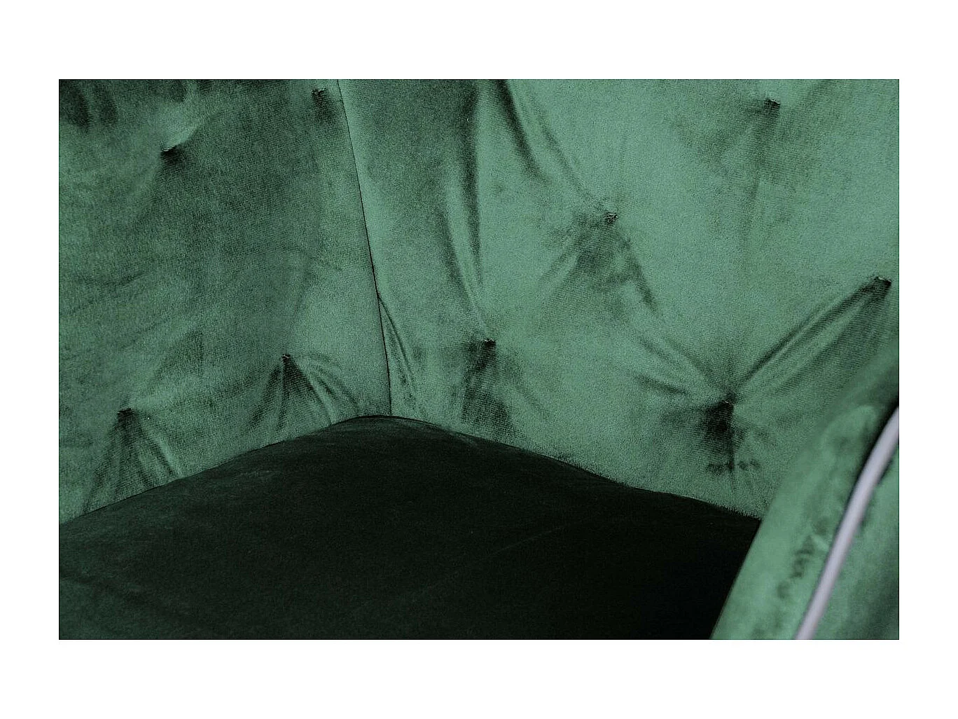 Chaise Design en Velours "Eann" 85cm Vert